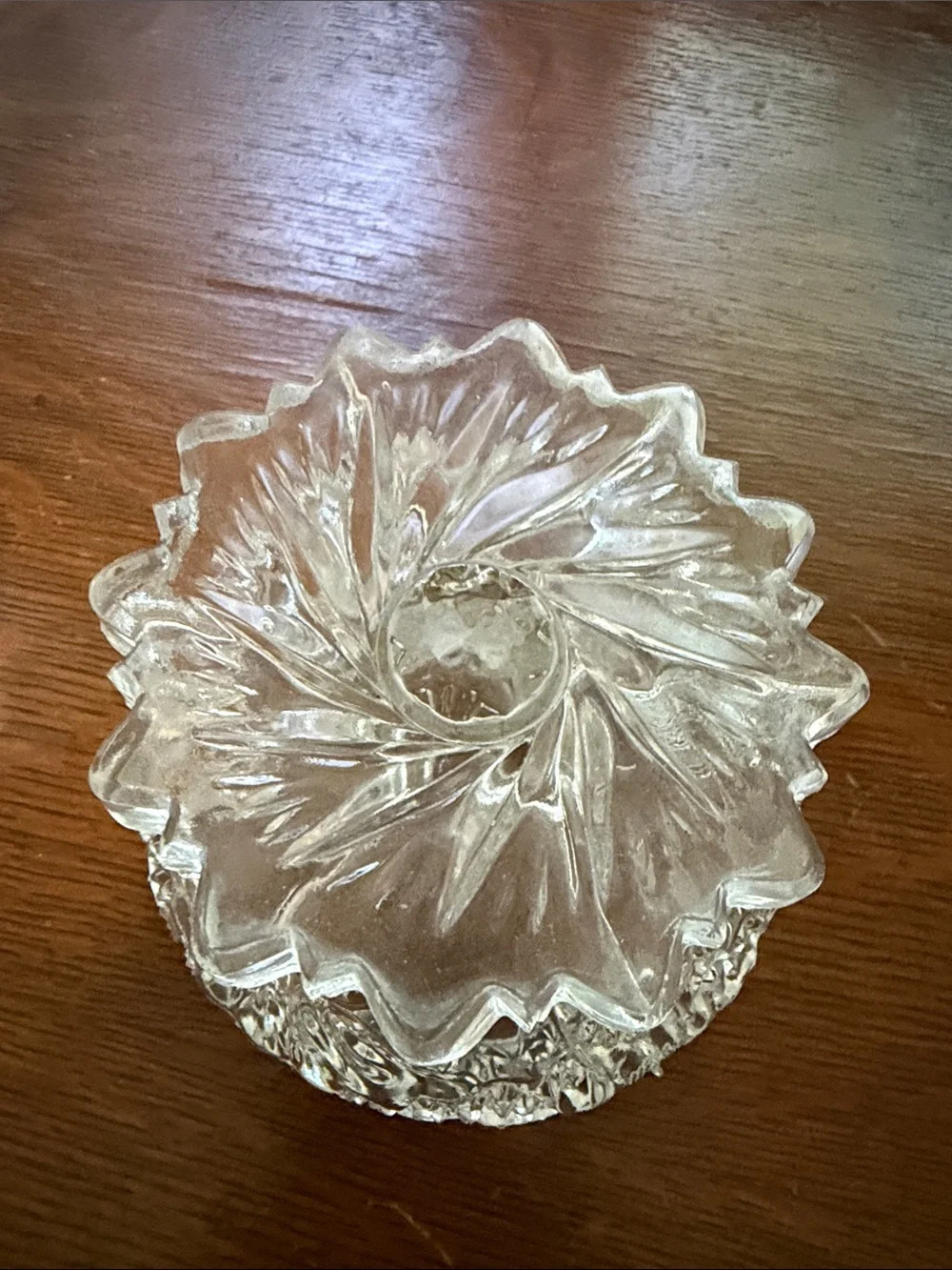 Clear Cut Glass Footed Bowl and Vase - Elegant Home Accent